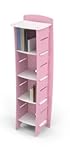 Kid's Bookcase - Pink/White