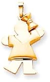 Girl With Bow Charm, Yellow Gold