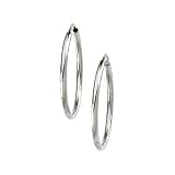 14K White Hoop Earring Each 22.00 mm