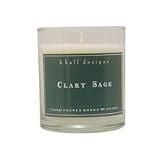 K Hall CLARY SAGE VEGETABLE WAX CANDLE. BURNS APPROX 60 HRS.