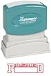 Xstamper One-Color Title Message Stamp, Posted, Pre-Inked/Re-Inkable, Red (1211)