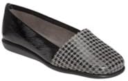 Aerosoles Women's Mr Softee Slip-On Loafer,Black Hounds Tooth, 9.5 M US
