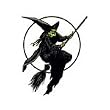 Witch Broom Temporary Tattoo 1.5x2