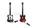 PS2 Guitar Hero Game Set: 2 Guitar controllers, 3 Games 1, 2, and Rocks the 80s for Playstation 2