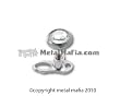 TITANIUM MICRODERMAL CLEAR GEM WITH 2.5MM RISE