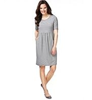 Scoop Neck Striped Pocket Dress
