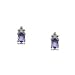 Tanzanite & Diamond Fancy Stud Earrings in White Gold