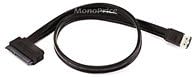 Branded 19inch eSATAp to SATA 22pin Cable - Black