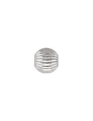 Sterling Silver 7 mm Light Corrugated Bead (6 PCS.)