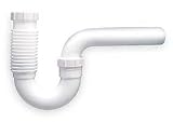 Industrial Grade 1PPC5 P Trap, Plastic, Pipe 1 1/2 In, Poly