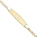 14K Kansas City Chiefs Med Sanded Id Bracelet W/Anchor Link - NF1022-8