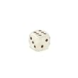 Pearl 12mm d6 White/black Pipped Dice
