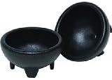 Salsa Container Mexican 1Molcajete Salsa Bowls, Black, Set of 3