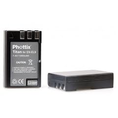 Delamax / Phottix Titan Qualit�tsakku f�r Nikon D5000 D300 D40 D40x D60 - wie EN-EL9, EN-EL9a 1400mAh