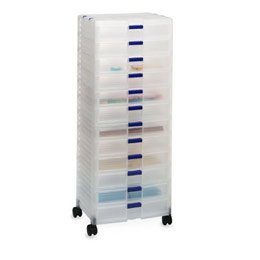 12-Drawer Storage Chest Clear