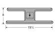 Cast Iron H-Shaped Burner for Broilmaster, El Patio, Thermos, Arkla, Hardwick, Olympia, Sterling/Shepherd, Kenmore and Charmglow Grills