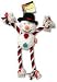 Hartz Raggedy Animal Plush Dog Toys, White, Red & Black