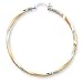 14k and Rhodium Diamond-Cut 2.5mm Twisted Hoop Earrings