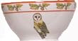 Artistically designed dinnerware woodland birds motif soup bowls 16 oz. Set/4