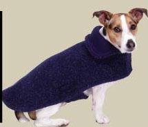 Childrens Toyshop  Sporting Goods : Doggie Duds Berber/Fleece Coat Navy Lg