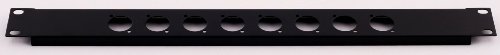 Penn Elcom R1269/1UK/08 1U NEUTRIK PUNCHED RACK PANEL W/ 8 HOLES D-SIZE XLR, SpeakON