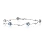 0.05 Ct Diamond & 0.80 Ct Aquamarine Bracelet in 14K White Gold