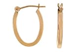 14K Yellow Gold Square Tube Hoops