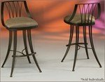 Metropolitan MP219 Swivel Bar Stool - Autumn Rust with Topanga Brown