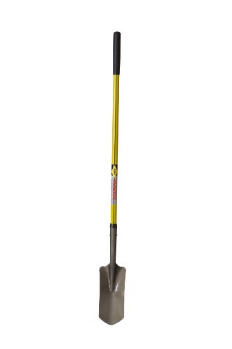 Nupla TS-5 Trenching Shovel with 16 Gauge Curved Blade and Butt Grip, 48" Classic Handle, 5" x 12" Blade Size