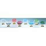 Omnia 1 9 16 quot Glass Knob satin Polished amp Laquered Brass Satin Azure 4341 40 3S AZ