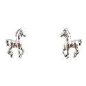 Tiny & Cute Horse Stud Earrings in Sterling Silver, #2516
