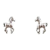 Tiny & Cute Horse Stud Earrings in Sterling Silver, #2516