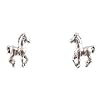 Tiny & Cute Horse Stud Earrings in Sterling Silver, #2516