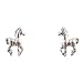 Tiny & Cute Horse Stud Earrings in Sterling Silver, #2516