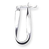 Sterling Silver Twisted Flat Hoop Earrings