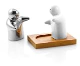 Salt & Pepper Shakers w/Bamboo Tray