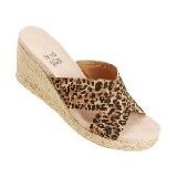 IMAGE OF IMPO Evadale Women's Slide Wedge Leopard Print Sandal Size 9