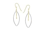 14K Yellow Gold and .925 Sterling Silver Earrings