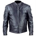 Motorcycle Jackets - Men's Vented Leather Motorcycle Jacket MJ421