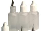 Set Of Three Squeeze Bottles and Tips 1/2 oz Stainless Steel Tips