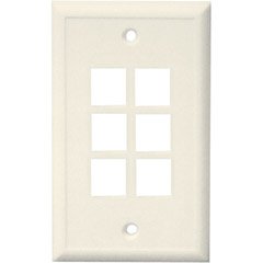 CHANNEL VISION 10-J-6GI 6 Jack Ivory Gang Plates