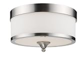 Z-Lite Cosmopolitan 3 Light Flush Mount Brushed Nickel