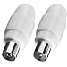 "AVE-A" 2 Stk. TV Antennen Stecker / Kupplung Buchse Klemmer Koax f�r Analog und Digital HD TV geeignet