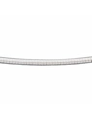 Round Omega Chain With Extension & Lobster Clasp Sterling Silver Ch422 16 Inch