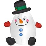 6ft Airblown Inflatable Chubby Snowman