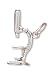 Sterling Silver Charm .75 in tall 3D Microscope