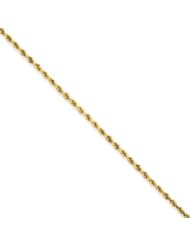14k Gold 1.75mm D/C Rope with Lobster Clasp Chain 9 Inches