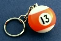 Thirteen Ball Keychain Billiards Billiard Pool 13