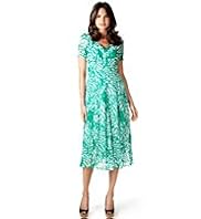 Per Una Fit & Flare Crinkle Midi Dress