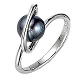 14k Gold Akoya Black Pearl Ring